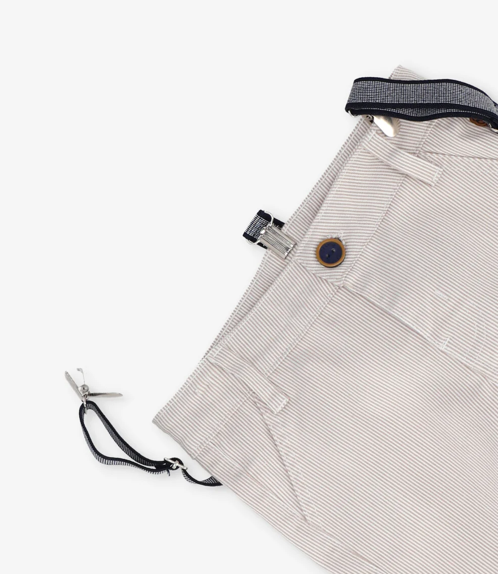 Bermuda bebé niño con suspensores - Image 4