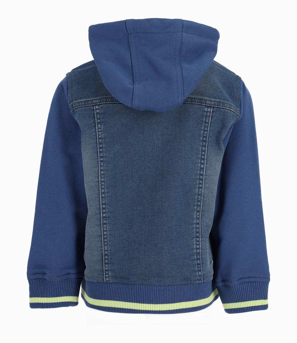 Chaqueta Niño Con Gorro Denim - Image 4