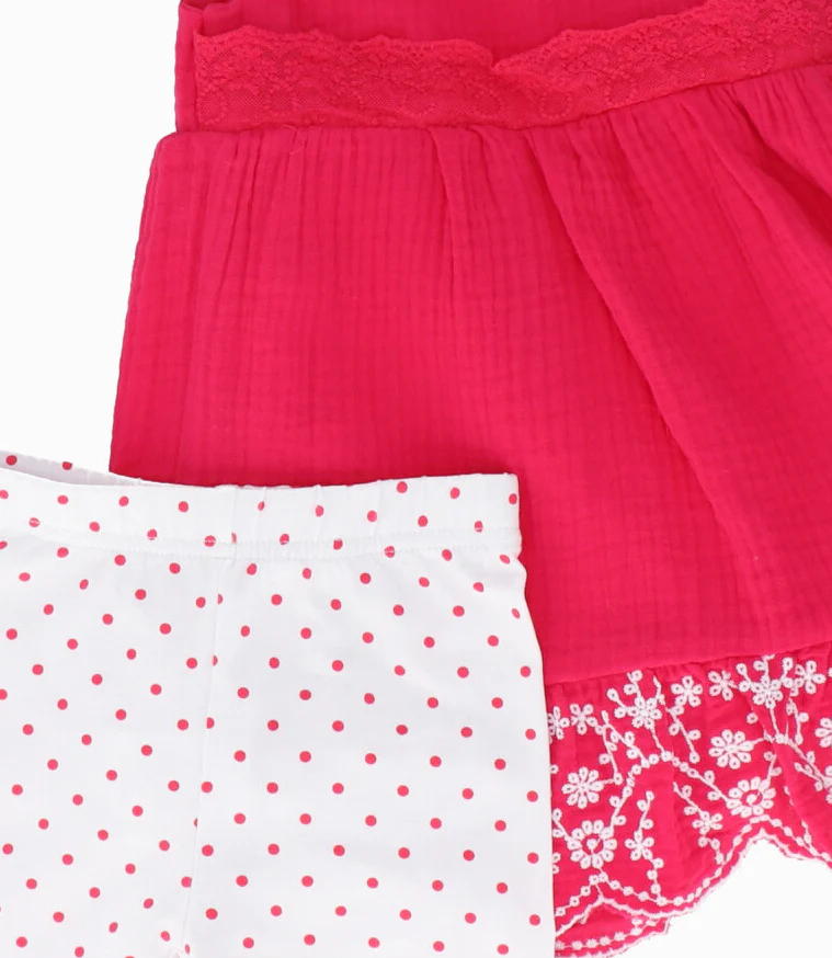 Conjunto Bebé De Vestido Y Calzas - Image 4