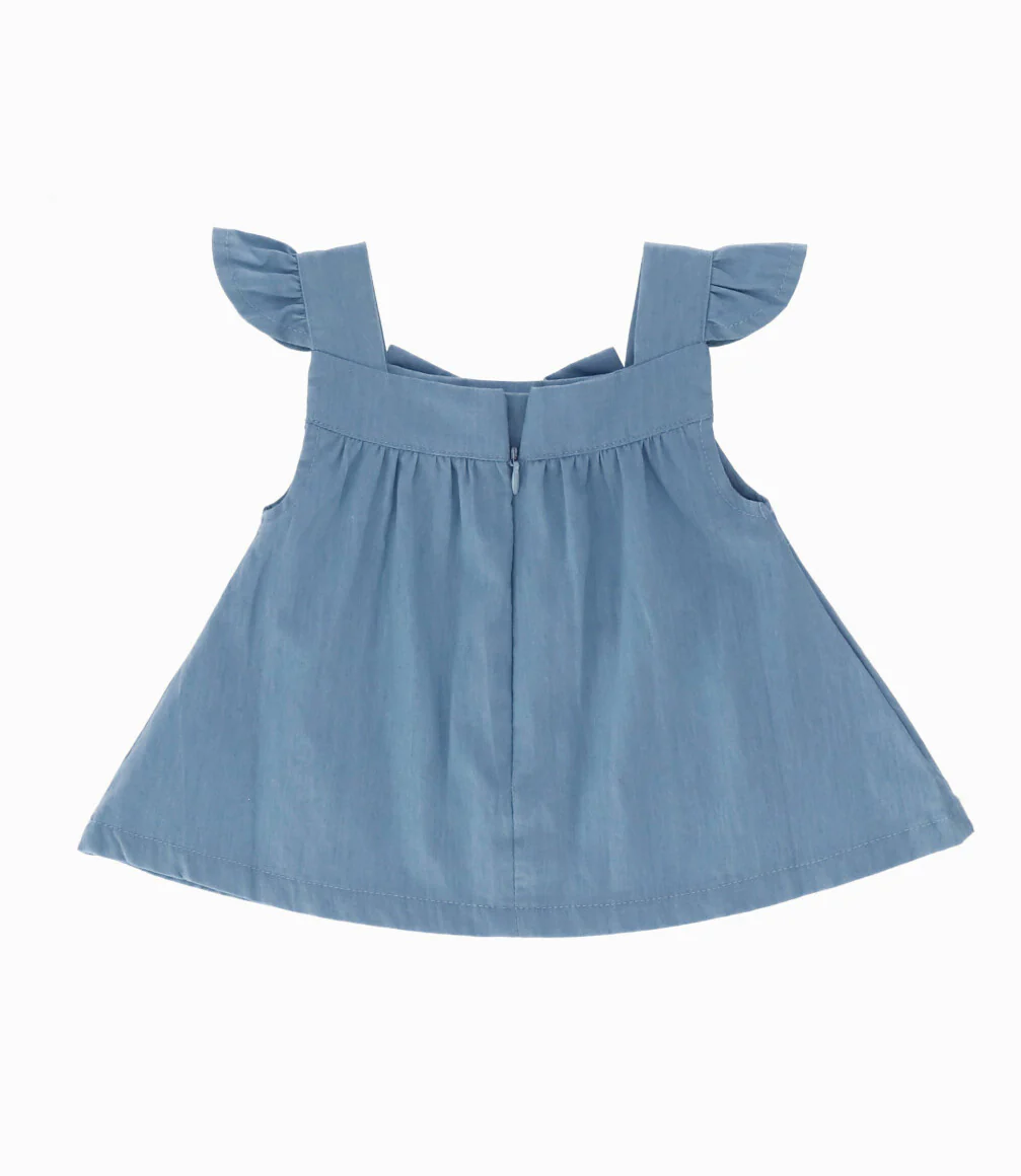 Conjunto recién nacida de vestido y calzas - Image 3