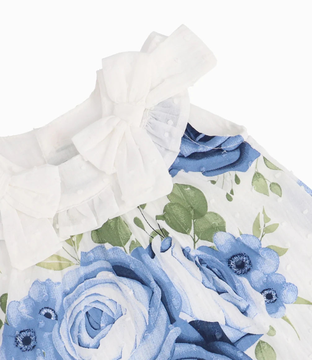 Conjunto Recién Nacida Primaveral Limonada Azul Marino - Image 3