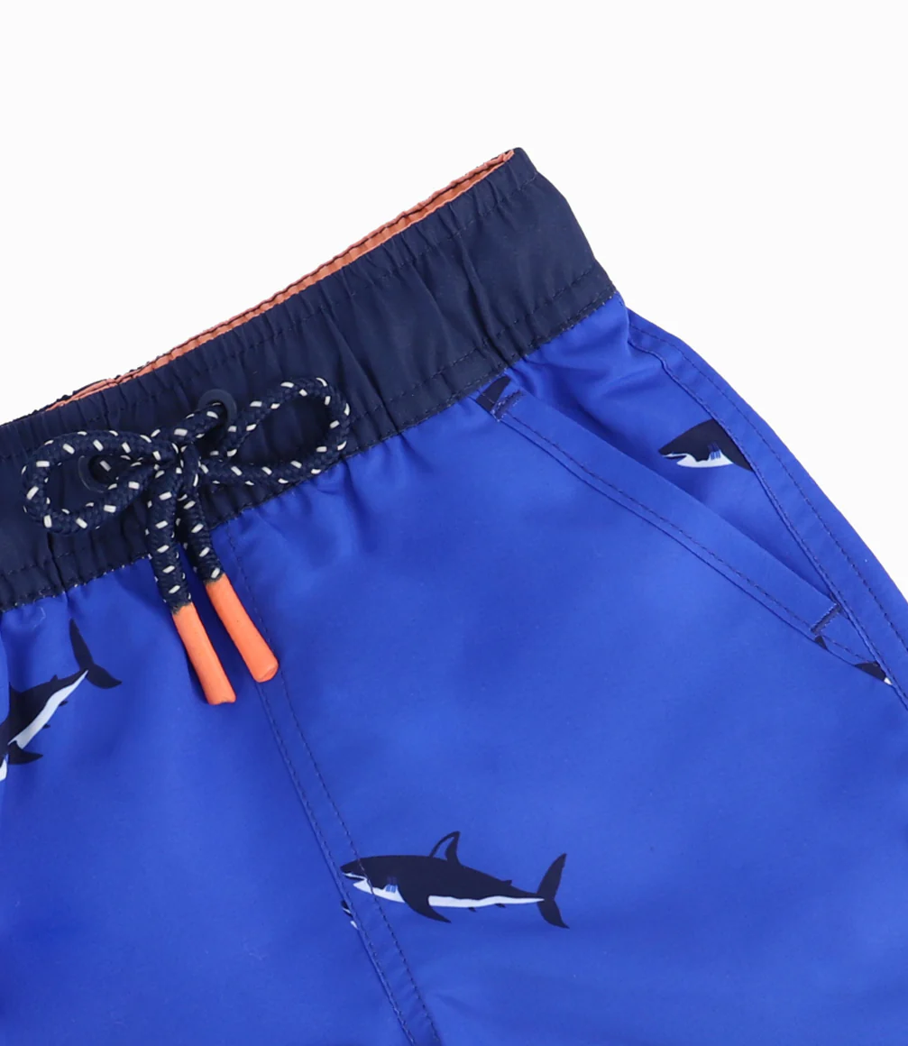 Traje De Baño Bebé Niño Con Tiburones 4 Kids Azul Marino - Image 3