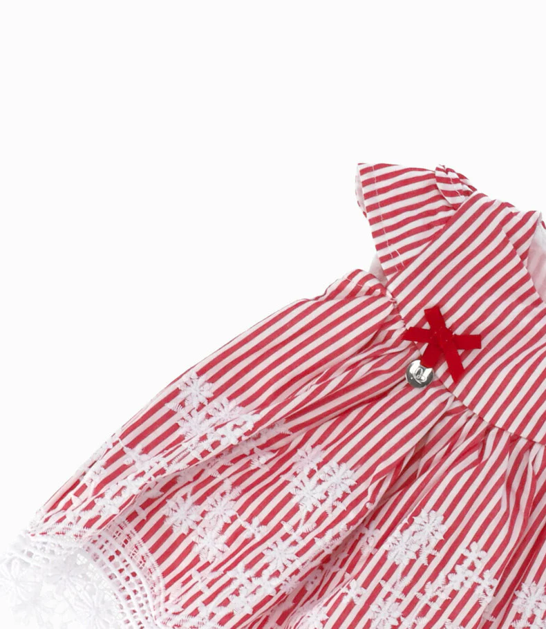 Vestido Recién Nacida Con Flores Bordadas - Image 3